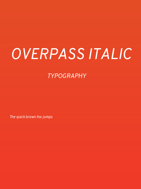 Overpass Italic Poster