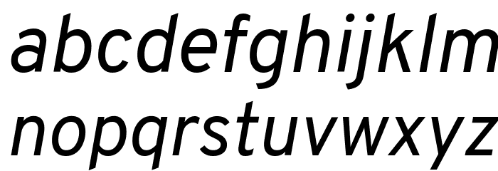 Overpass Italic Font LOWERCASE