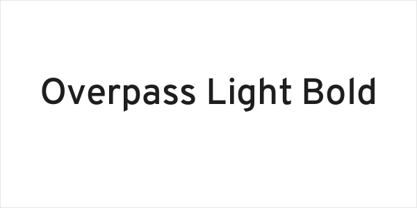 Overpass Light Bold Logo