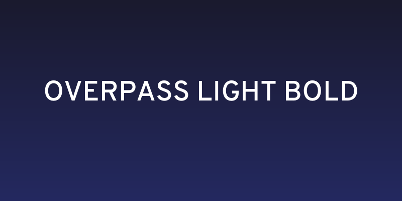 Overpass Light Bold Social Header