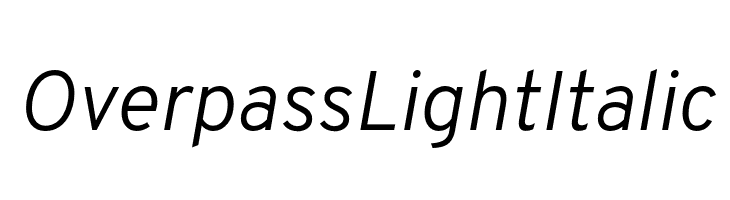 Overpass Light Italic  Descarca Fonturi Gratis