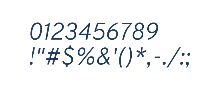 Overpass Light Italic Other Characters