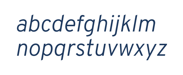 Overpass Light Italic Lowercase