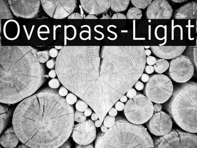 Overpass-Light Font examples