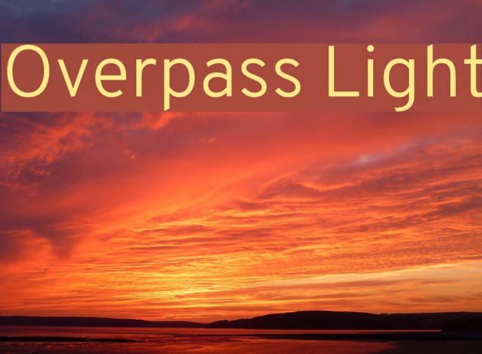 Overpass Light Font examples