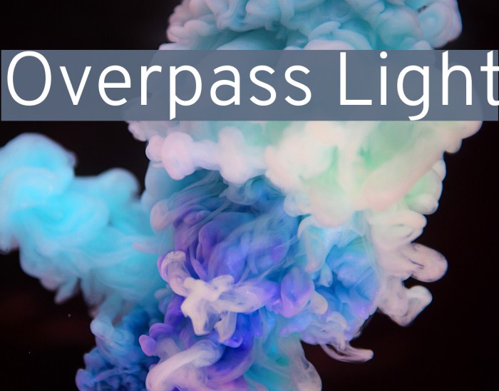 Overpass Light Font examples