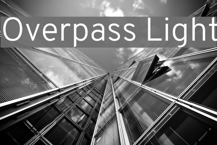 Overpass Light Font examples