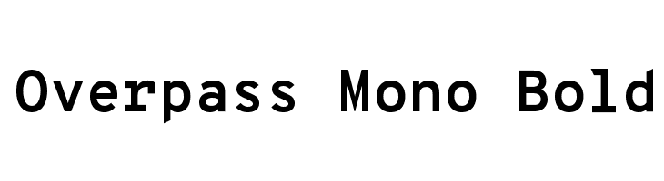 Overpass Mono Bold  免费字体下载