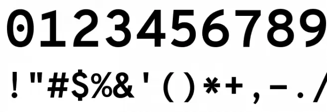 Overpass Mono Bold Font OTHER CHARS