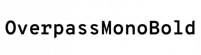 Overpass Mono Bold  تنزيل الخطوط