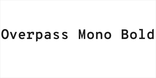 Overpass Mono Bold Logo