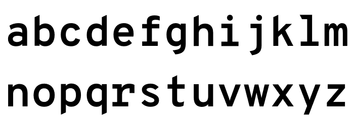 Overpass Mono Bold Font LOWERCASE