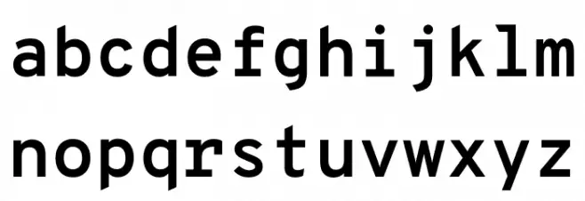 Overpass Mono Bold 字体 小写