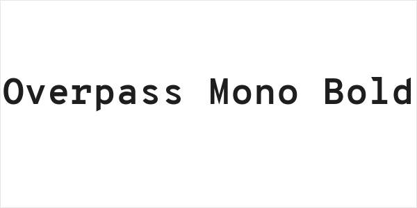 Overpass Mono Bold Logo