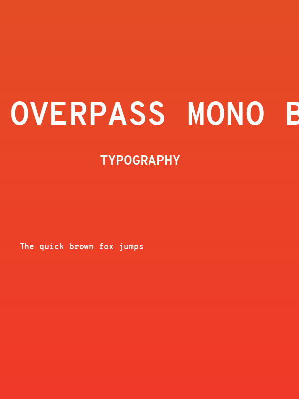 Overpass Mono Bold Poster