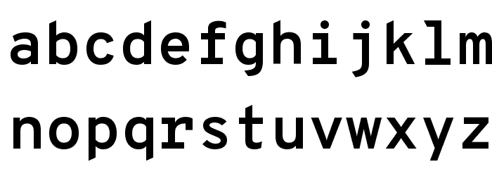 Overpass Mono Bold Font LOWERCASE