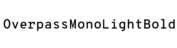 Overpass Mono Light Bold Font