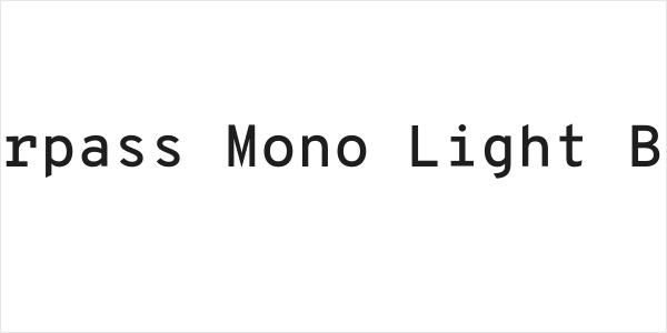 Overpass Mono Light Bold Logo
