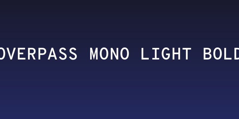 Overpass Mono Light Bold Social Header