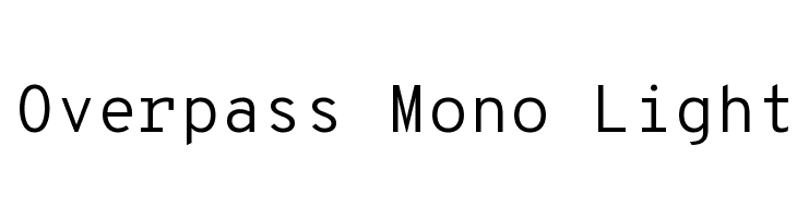 Overpass Mono Light  Free Fonts Download