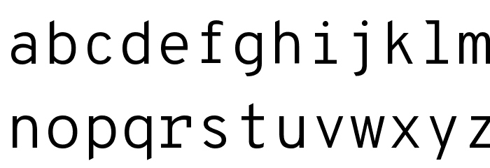 Overpass Mono Light Font LOWERCASE