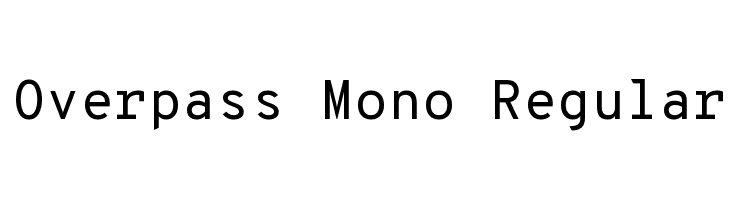 Overpass Mono Regular  Frei Schriftart Herunterladen