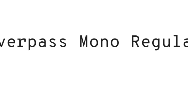 Overpass Mono Regular Logo