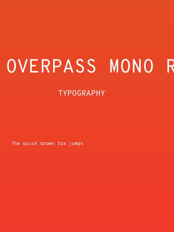 Overpass Mono Regular Poster