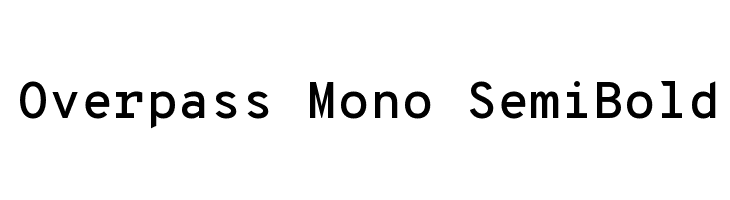Overpass Mono SemiBold Font