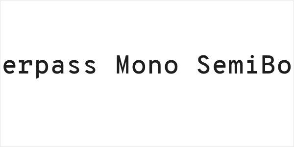 Overpass Mono SemiBold Logo