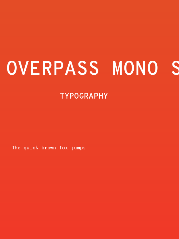 Overpass Mono SemiBold Poster
