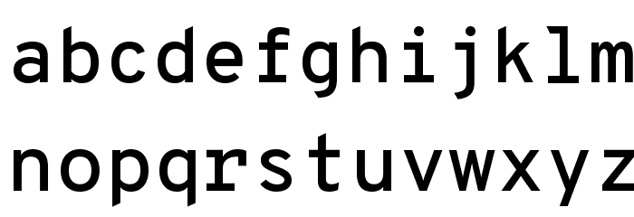 Overpass Mono SemiBold Font LOWERCASE