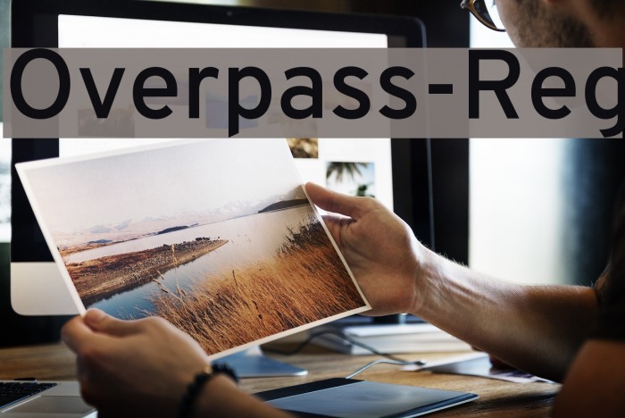 Overpass-Reg Font examples