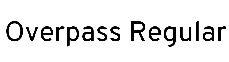 Overpass Regular  font caratteri gratis