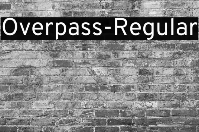 Overpass-Regular Font examples