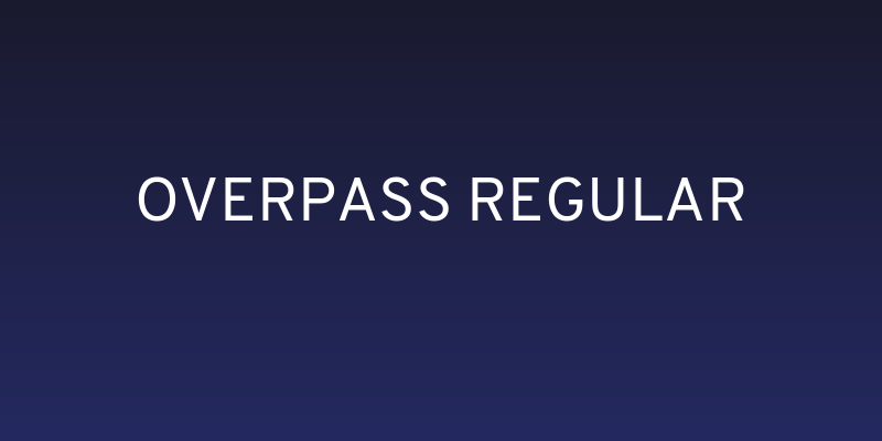 Overpass Regular Social Header