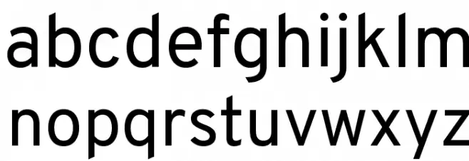 Overpass Regular Font Litere mici