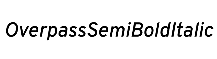 Overpass SemiBold Italic  Скачать бесплатные шрифты