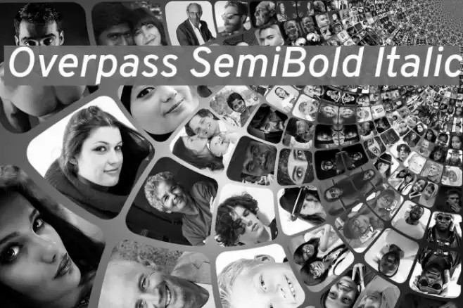 Overpass SemiBold Italic Font examples