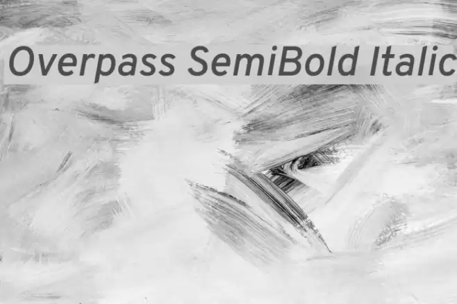 Overpass SemiBold Italic Font examples
