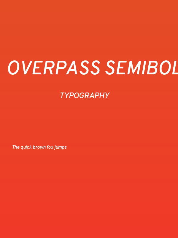 Overpass SemiBold Italic Poster