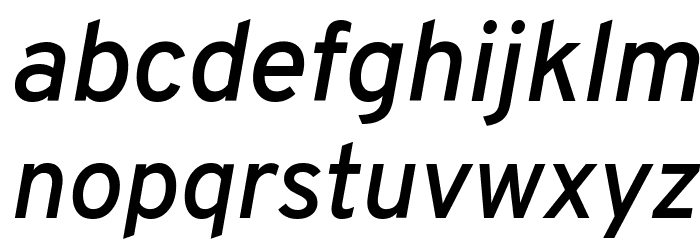 Overpass SemiBold Italic Font LOWERCASE
