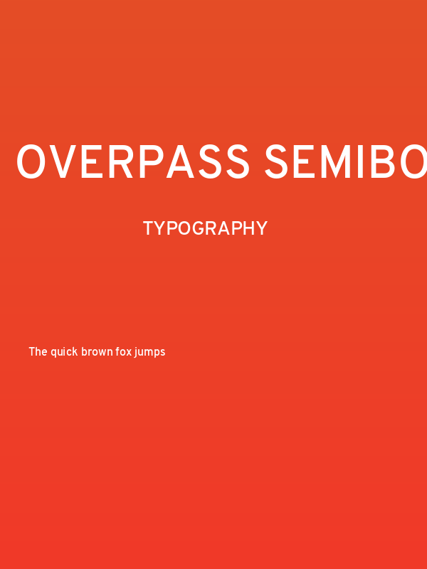 Overpass SemiBold Poster