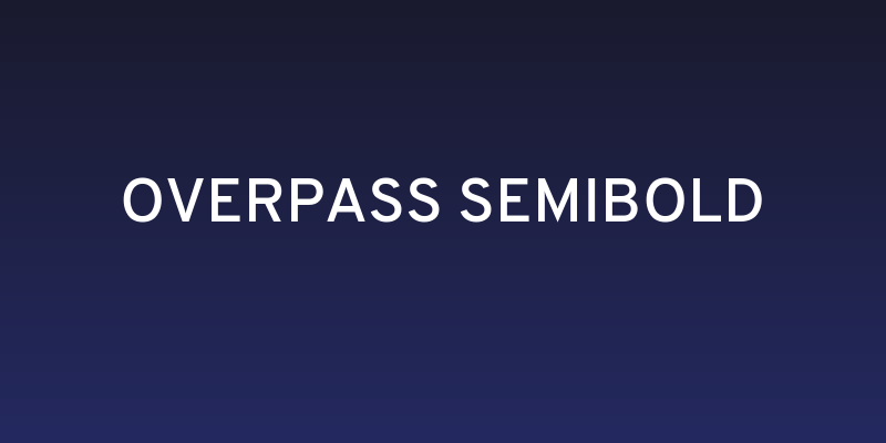 Overpass SemiBold Social Header