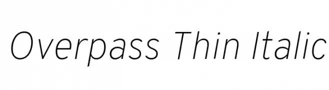Overpass Thin Italic  Fuentes Gratis Descargar
