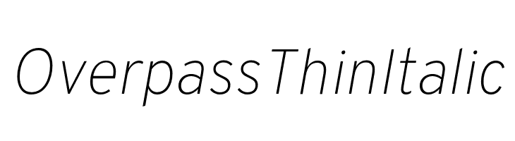 Overpass Thin Italic 