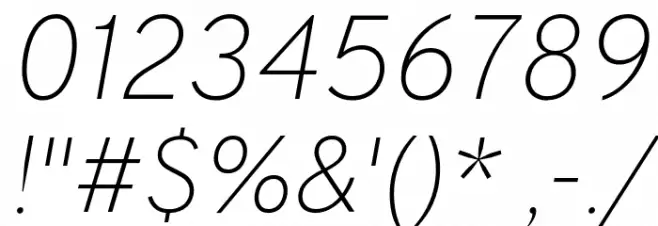 Overpass Thin Italic Font OTHER CHARS