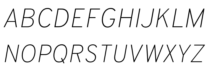 Overpass Thin Italic Polices MAJUSCULES