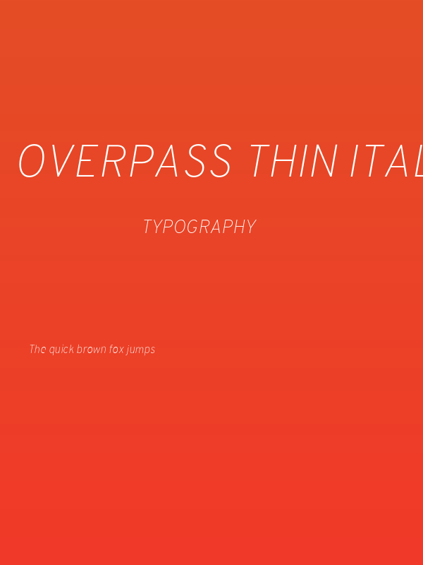 Overpass Thin Italic Poster