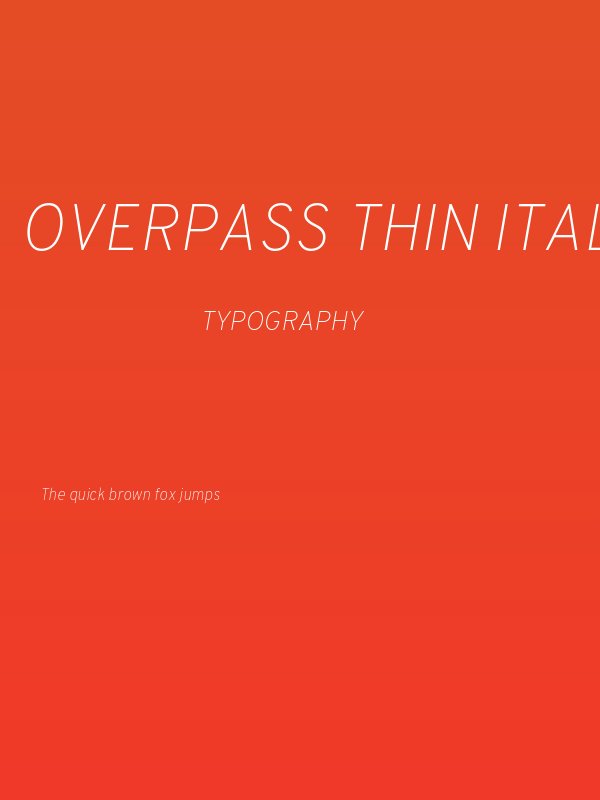 Overpass Thin Italic Poster